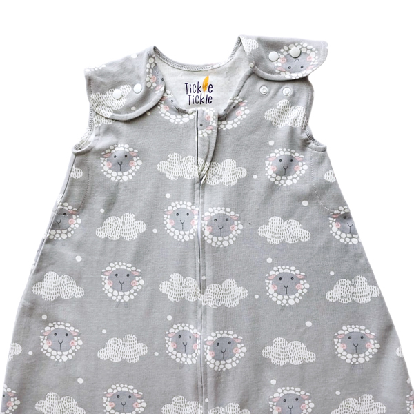 Organic Cotton Sleeping Bag with Feet - 1.0 TOG- Happy Flock 5