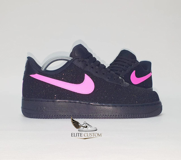 Black galaxy X hot pink nike swoosh 6
