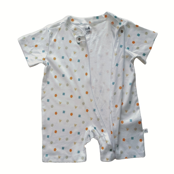 Tickle SnuggleSnapes Organic Short Zip Playsuit Newborn-3 Years 2