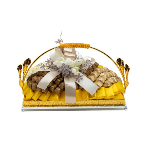 Golden Elegance Chocolate Tray