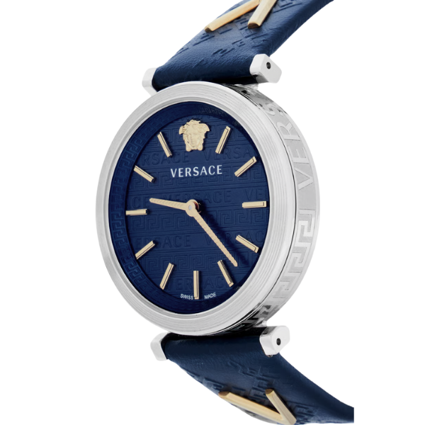 Women VELS00119 Leather Analog Watch 36mm, Blue 2