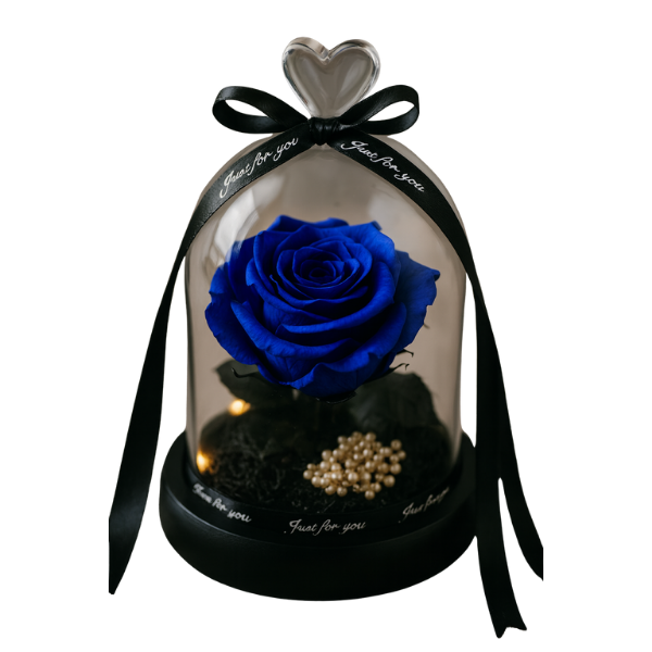 Royal Blue – Premium Roses in Glass