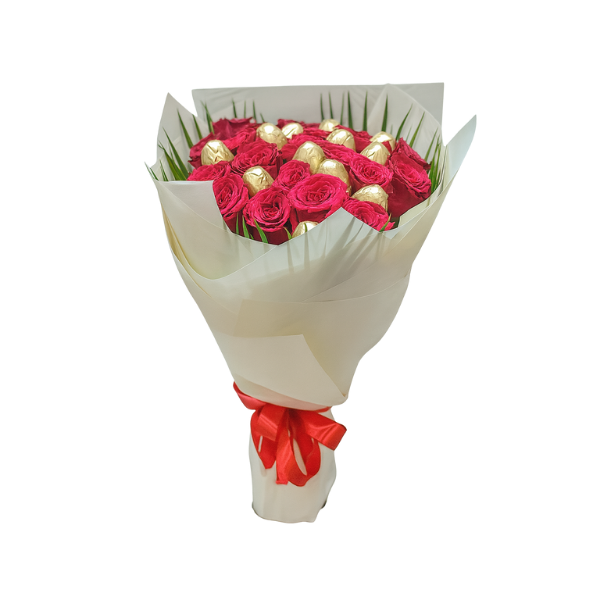 Sweet Desire – Roses & Ferrero Bouquet