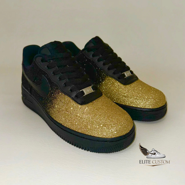 Golden black fade galaxy Af1 7