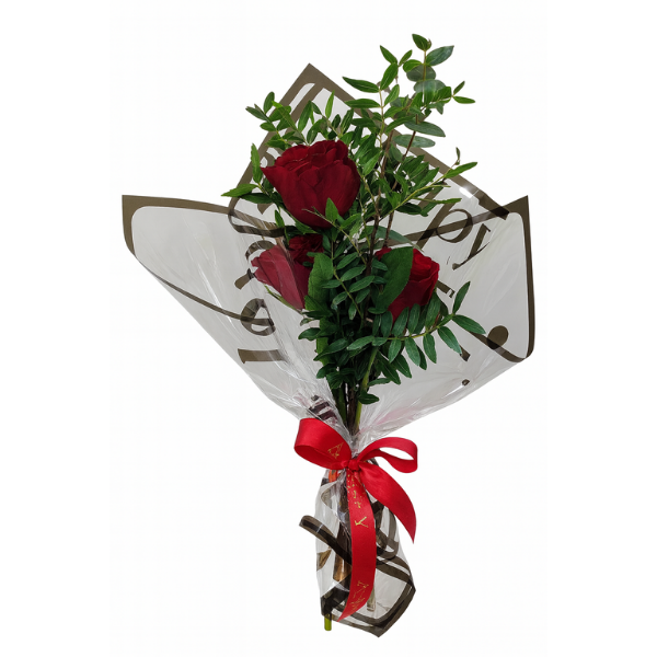 SHB-003 – Classic Two-Red-Rose Mini Bouquet