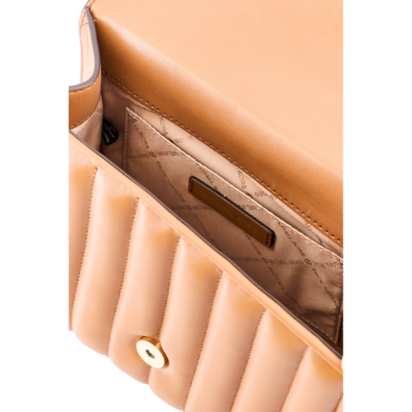 Women Brand Logo Shoulder Bag, Brown 4