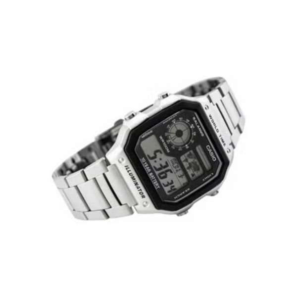 Men's Youth Digital Watch AE-1200WHD-1A - 42 mm - Silver 4