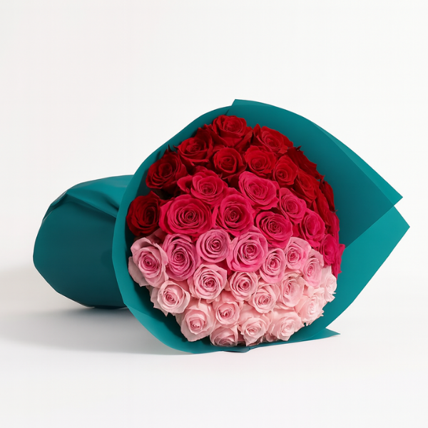 Rosy Horizon – 39 Ombre Rose Bouquet