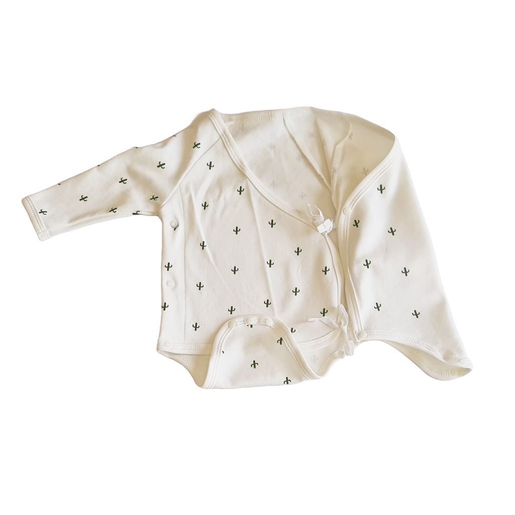 Desert Spiky Organic Full Sleeve Kimono Bodysuit-Newborn to 1 year 3