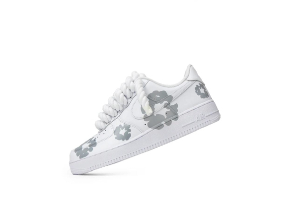 Customized Rope laces white denim Tears Af1 3