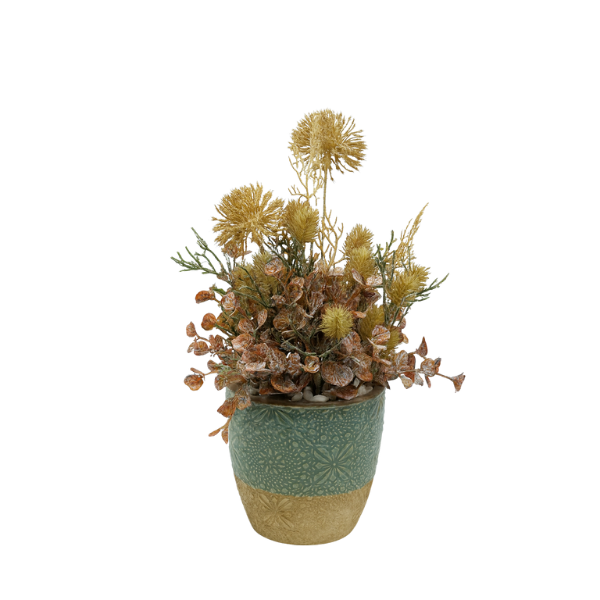 Golden Bloom Chocolate Bouquet Pot