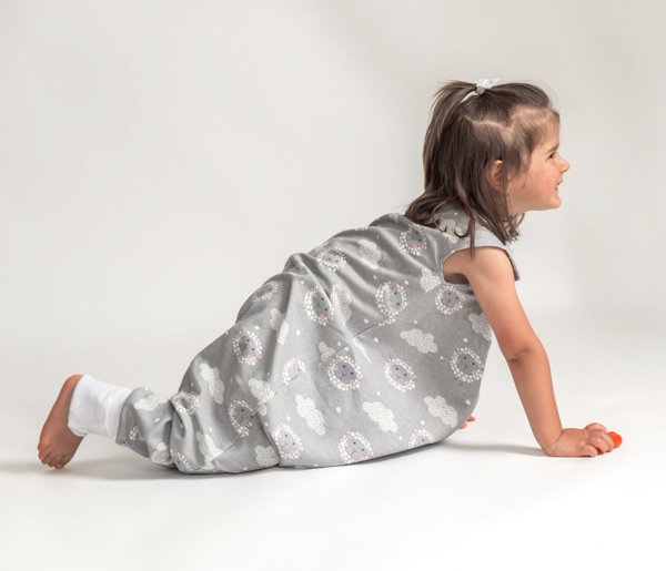 Organic Cotton Sleeping Bag with Feet - 1.0 TOG- Happy Flock 4