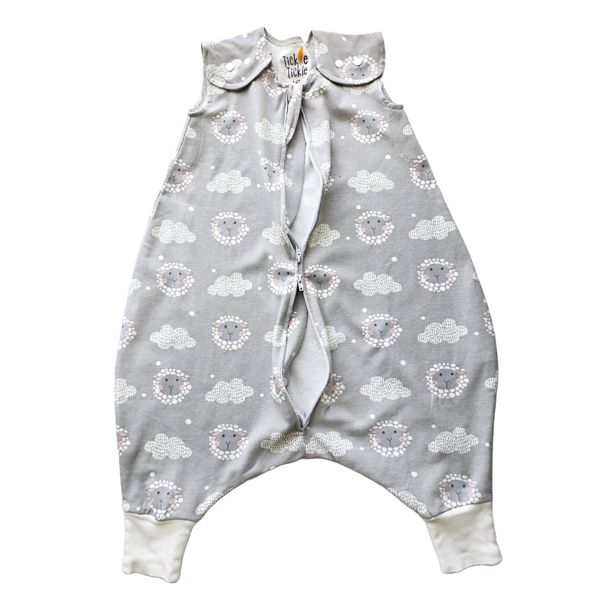 Organic Cotton Sleeping Bag with Feet - 1.0 TOG- Happy Flock 3
