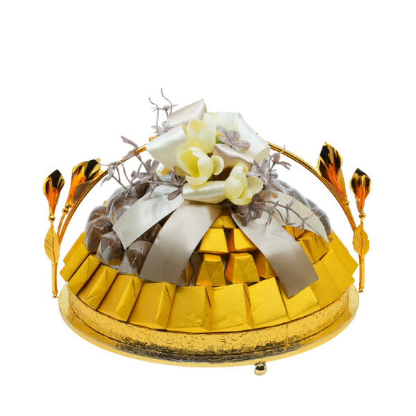 Golden Blossom Chocolate Tray