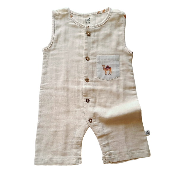 Tickle Camelot Organic Muslin Romper 0-3 Years 4