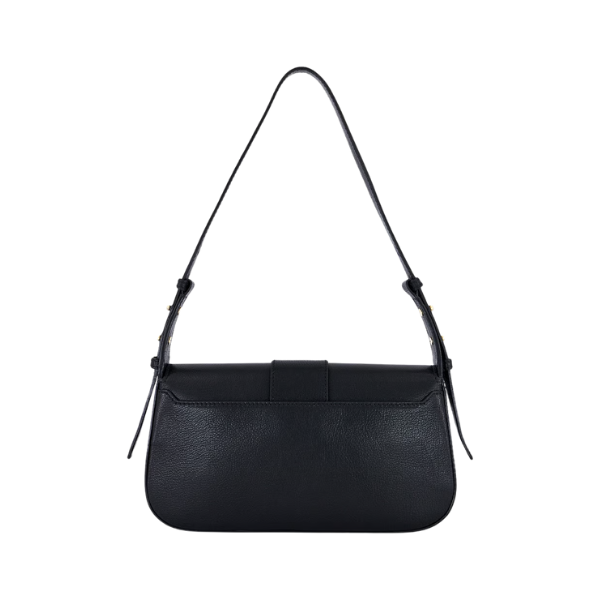 Women Plain Jadha Shoulder Bag, Black 2