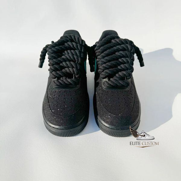 Rope laces Tiffany black galaxy Af1 7