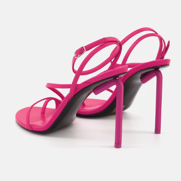 Women Adjustable Buckle Closure Sandals, Magenta 2