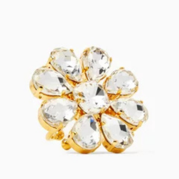 Diademes Flower Ring in Gold-plated Brass
