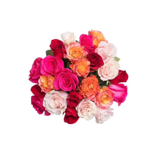 Sunset Bliss – Mixed Rose Bouquet 2