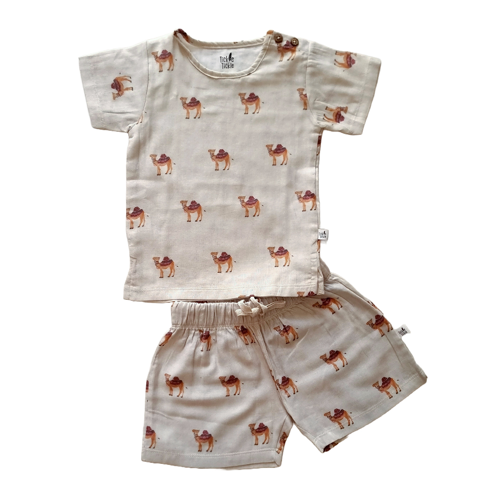 Tickle Camelot Organic Muslin Shorts and Tee Set 6 M to 5Yrs 4