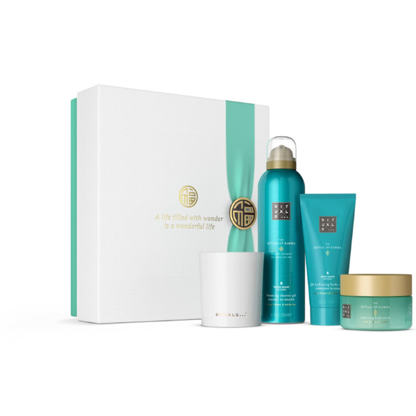 RITUALS Gift Box The Ritual of Karma, M - Gift Set Consisting of Body Care Products with Lotus and White Tea - Rich and Soothing