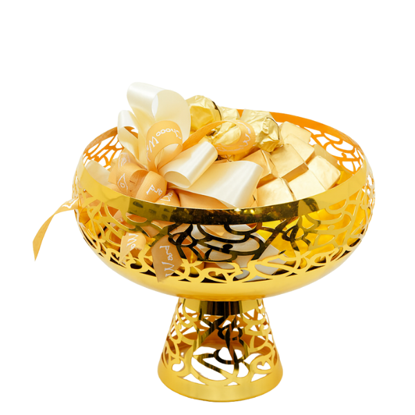 Golden Radiance Chocolate Bowl