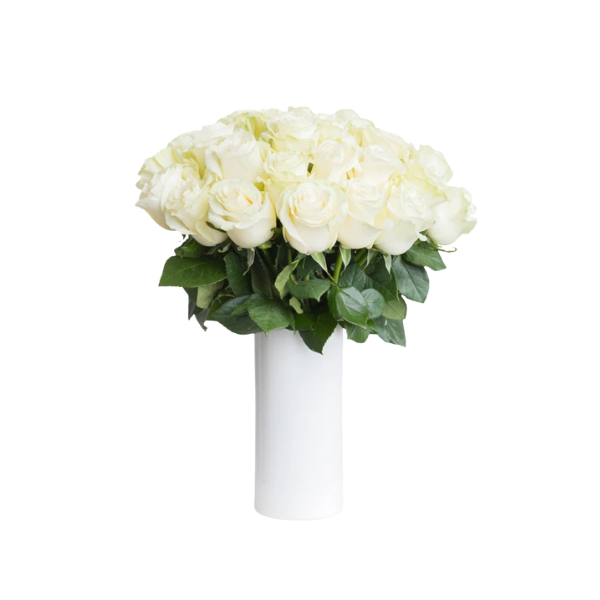 Pure Elegance – White Rose Bouquet
