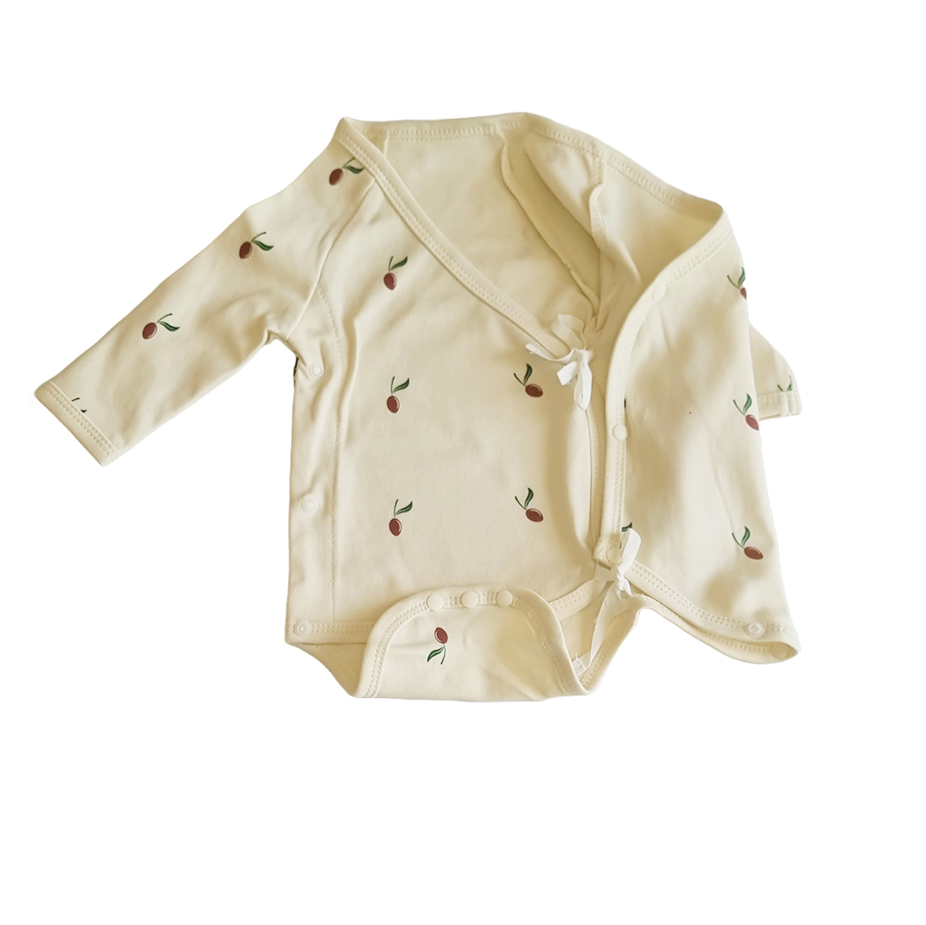 Red Olea Organic FullSleeve Kimono Bodysuit Newborn-1 Year 3