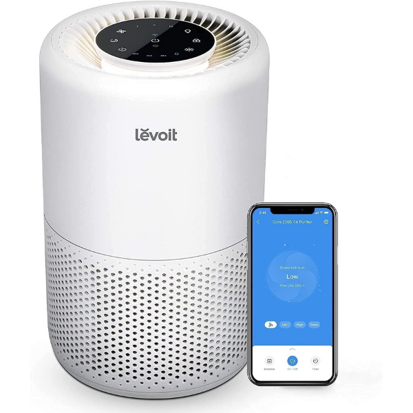 LEVOIT Air Purifiers for Home Large Room, Smart WiFi Alexa Control, H13 True HEPA Filter for Allergies, Pets, Smoke, Dust, Pollen, Ozone Free, 24dB Quiet Cleaner for Bedroom, Core 200S, White
